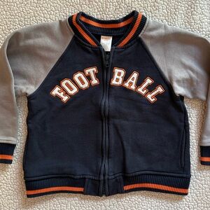 Gymboree Navy and Gray Kids “FOOTBALL” Jacket